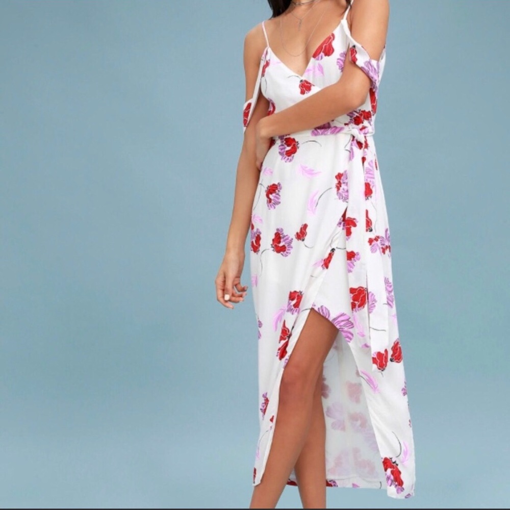Bardot Camellia Floral Wrap Dress XS from Lulus